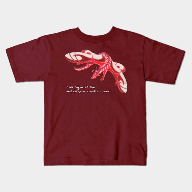 Tiny Atalanta Quote Kids T-Shirt by Lycoris ArtSpark